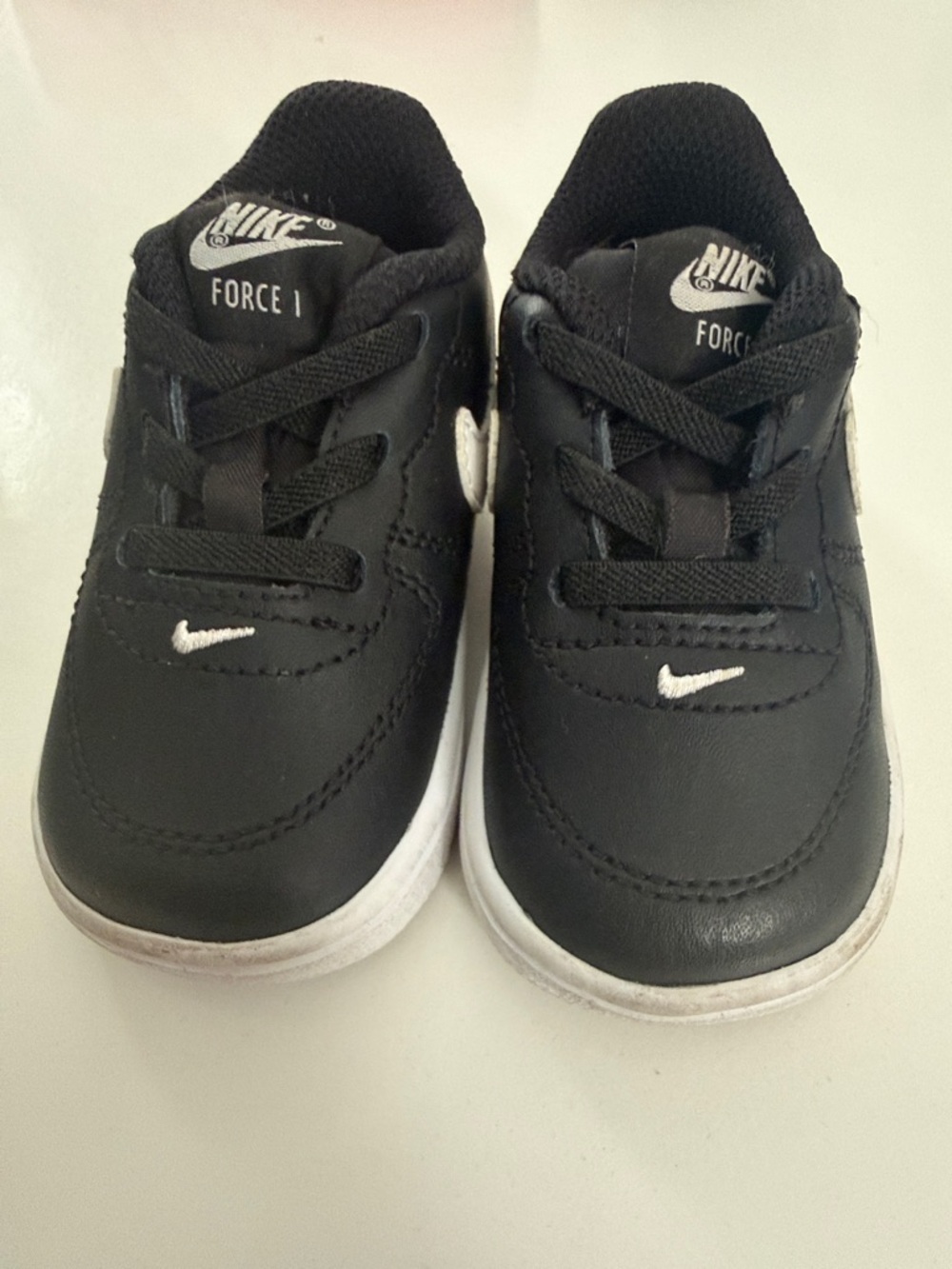 Nike Kids Black and White Force 1 Sneakers